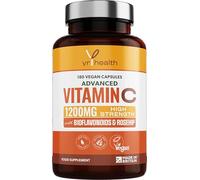 Vitamin C 1200mg Immune Support with Bioflavonoids and Rosehip | 180 Vegan Vitamin C Capsules not Tablets | Slow Release VIT C Ascorbic Acid | Made in The UK by YrHealth