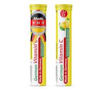 Vitamin C 180 mg - 2 x 20 effervescent Tablets - Lemon Flavor - T&D Pharma German Vitamin C - Made in Germany