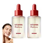 Vitamin C Brightening Face Essences, Arbutin & Plant Extracts Glowing Serum, Refreshing Lightweight Facial Serum, Daily Hydrating Even Tone Essences, Antioxidant Radiantly Boosting Serum. (2PCS)