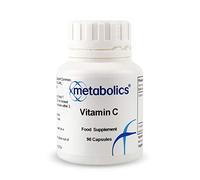 Vitamin C Capsules by Metabolics | 500mg Vitamin C Per Capsule Providing 625% NRV | Pot of 90 Capsules Suitable for Vegans & Vegetarians- No Additives or Flowing Agents