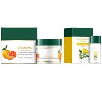 Vitamin C Correcting & Brightening Non Greasy Face Cream, 50g & Bright Skin Dandelion Youth Anti-Ageing Serum, 40ml