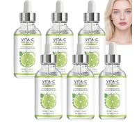 Vitamin C Dark Spot Care Sunscreen Serum SPF 50+, Brightening Face Serum with Niacinamide, Even Skin Tone Facial Serum, Lightweight Daily Sun Serum for Radiant Skin (6pcs)