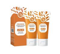 Vitamin C Face Scrub, Orange Exfoliating Gel, Orange Whitening Exfoliating Brightening Gel, Deep Nourishing for Dry & Hydrating, Facial Exfoliator for Men & Women (2PC)