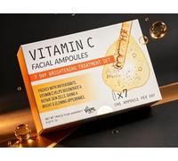 Vitamin C Facial Ampoules, 7 Day Brightening Treatment Set, 14ml | Antioxidant Formula, Repairs Skin Cells, Glowing Appearance, Vegan, 2ml per Ampoule