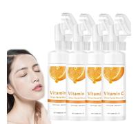 Vitamin C Foaming Face Cleanser, Men'S 2-In-1 Gentle Hydrating & Exfoliating Face Wash, Travel Size Brightening Foaming Gel Washes Away Pollution & Impurities, Evens Skin Tone & Texture (4)