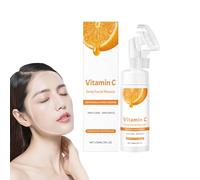 Vitamin C Foaming Face Cleanser with Coconut Water & Aloe Vera - Brightening Facial Wash for All Skin Types, Gently Cleanses Dirt & Makeup, Improves Uneven Skin Tone Appearance, 150ml (1 Bottle)