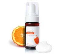 Vitamin C Foaming Face Wash with Mandarin - 110ml | For Glowing Skin | Gently Cleanses & Refreshes | Targets Hyperpigmentation & Dullness | Sulphate-Free | 100% Vegan | Transparent Bottle