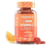 Vitamin C Gummies - 1 Month Supply - 250mg High Strength with Zinc, Bioflavonoids, Rose Hip & Elderberry for Immune System Support - Alternative to Vitamin C Tablets - 60 Gummies - Novomins