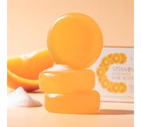 Vitamin C Handmade Soaps, Pack of 3, 90 g Soap with Vitamin C, for Deep Cleansing, Brightens, Moisturises & Nourishes the Skin (Orange)