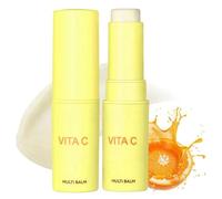 Vitamin C Multi Balm Stick,Vitamin C Eye Cream,Vita-Min C Moisturiser For Face,Face Balm,Brightening Stick,For Dark Circles Remover,Fade Fine Lines,Improve Dullness,With Plumping Gloss & Primer