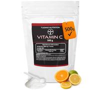 Vitamin C Powder 1000mg per Serving - Bulk Pack 500g | High Strength Ascorbic Acid, Multi-Use Immune & Wellness Support | Easy to Mix, 100% Vegan and Pure, Non-GMO | Scoop Included