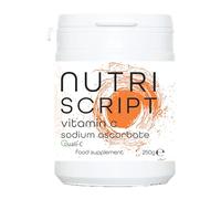 Vitamin C Powder - 250g Sodium Ascorbate - Nutriscript 100% Pure British Pharmaceutical Grade Buffered Vitamin C - Quali-C