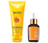 Vitamin C+ Serum (15 Ml) & Sun Expert Spf 50 Ge.l for All Skin Type, 50 G