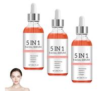 Vitamin C Serum, 5-in-1 Anti-Wrinkle Firming Serum with Niacinamide, Vitamin E & Collagen, Anti Aging Brightening Cream Reduce Fine Lines, Even Skin Tone, Hydrate and Lift Face and Body (3pcs)