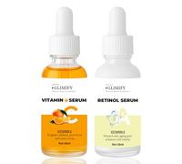 Vitamin C Serum for Face and Retinol Serum for face Set - Brightening and Anti Aging Skin Care Face Glow Serum Duo with Hyaluronic Acid, Hydrating and Firming Face Serum for All Skin Types, 30 ml Each