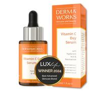 VITAMIN C SERUM FOR FACE with Niacinamide, Hyaluronic Acid & Beta Glucan - Dark Spot Correcting Glow Serum - Anti Aging Skin Brightening & Hydrating Face Care - Rosacea Treatment by DERMAWORKS
