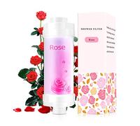 Vitamin C Shower Filter for Hard Water, Shower Head Filter to Chlorine Fluoride Sediment, Water Purifying Filtered Shower Head with Beads, Helps Dry Skin & Hair Loss, Easy Installation (Rose)