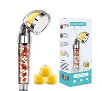 Vitamin C Shower Head with Handheld, Hard Water Softener, High Pressure Shower Head with Filter, Water Saving Spray Handheld Showerheads with 3 Balms, Base for Dry Skin & Hair