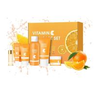 Vitamin C Skin Care Sets & Kits - Mothers Day Gifts Skincare - Gifts For Teenage Girls with Hydrating & Brightening Formula - Cleanser, Serum, Face Cream,Eye Cream - Pamper Sets for Teenage Girls