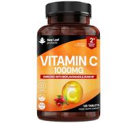 Vitamin C Tablets 1000mg - Enriched with Bioflavonoids & Rosehip - Premium Vitamin C Supplements - Vegan Tablets High Strength Ascorbic Acid VIT C for Normal Immune System UK Made