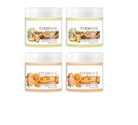 Vitamin C & Turmeric Brightening Facial Scrub, Exfoliating Face Wash and Gentle Facial Cleanser, Natural Face Exfoliator & Scrubber for Blackheads and Dark Spots, Hydrating Skin Care (2pcs)