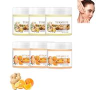 Vitamin C & Turmeric Brightening Facial Scrub, Exfoliating Face Wash and Gentle Facial Cleanser, Natural Face Exfoliator & Scrubber for Blackheads and Dark Spots, Hydrating Skin Care (3pcs)