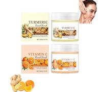 Vitamin C & Turmeric Brightening Facial Scrub, Exfoliating Face Wash and Gentle Facial Cleanser, Natural Face Exfoliator & Scrubber for Blackheads and Dark Spots, Hydrating Skin Care (1pcs)