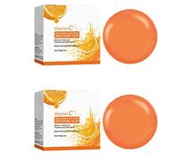 Vitamin C Whitening Soap,Skin Brightening Fade Melanin Deep Cleansing Soaps,Clogging On The Face,As Well As Reduce And Prevent Acne Formation (2pcs)