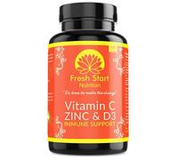 Vitamin C Zinc D3 Immune Support Tablets - 180 Vegetarian - 6 Month Supply | Easily absorbed coated tablets with proven EFSA immune benefits, 6 months supply, UK manufactured