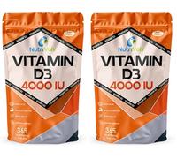 Vitamin D 4000IU | 1 Year Supply | 365 Easy-Swallow Vitamin D3 Tablets | Vegetarian | High Strength | Immune & Bone Support Supplement | General Health & Wellbeing | 100µg (Pack of 2)