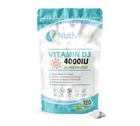 Vitamin D 4000IU | 4 Months Supply | 120 Easy-Swallow Vitamin D3 Tablets | Vegetarian | High Strength | Immune & Bone Support Supplement | General Health & Wellbeing | 100µg