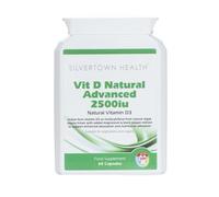 Vitamin D Natural Advanced 2500iu from Plant Algae Lichens - 60 Vitamin D3 Capsules *with Added Magnesium and Black Pepper Patented Form Extract to Support Maximum utilisation