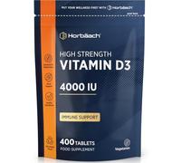 Vitamin D Tablets 4000IU | 400 Count | High Strength Vitamin D3 Supplement | Vegetarian | by Horbaach