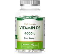 Vitamin D Tablets 4000IU | High Strength | Vitamin D3 Supplement | Suitable for Vegetarians | 60 Count | Nature's Truth