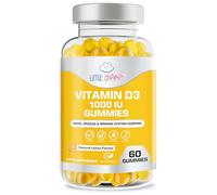 Vitamin D3 1000IU Gummies for Children- 60 VIT D Gummies - Kids Vitamin D (Age 5+) for Bone, Muscle & Immune Support | Natural Lemon Flavour | Vegetarian, Non-GMO | Made in UK by NATURES ZEST