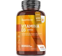Vitamin D3 2000IU | 400 Tablets | 1+ Year Supply | 8mm Round Tablets