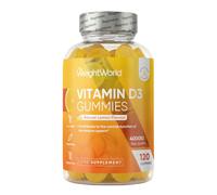 Vitamin D3 4000 IU - 120 Gummies - 4 Months Supply - Natural Lemon Flavour - Zero Sugar & Gluten-Free Vitamin D Gummies for Adults - Cholecalciferol Form - Vegetarian & GMP-Certified VIT D Supplement