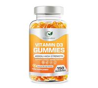 Vitamin D3 4000 IU - 150 Orange Flavour Gummies | High Strength | Calcium Absorption, Immunity, Bones, Teeth & Muscle Support | Vitamin D Gummies for Adults | 5-Month Supply | Vegetarian, Non-GMO