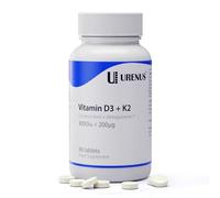 Vitamin D3 4000 IU + K2 MK-7 200 µg - High Strength Bone, Muscle & Immune Support - 90 Tablets - Made in UK