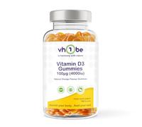 Vitamin D3 4000iu Gummies | High-Strength Immune & Bone Health Supplement | Vegetarian-Friendly | Made in The UK by vh1be
