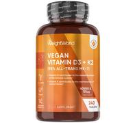 Vitamin D3 + K2 - 240 Tablets - 4000IU high dose - Immune system, bones & joints