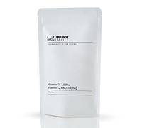 Vitamin D3 and K2 | Bone Support Supplement | Vitamin D 1000iu & Vitamin K2 MK-7 100mcg | Easy to Swallow Tablet | GMO Free by Oxford Vitality