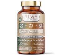 Vitamin D3, D2, K2, Natural Wholefood Plant Based - Zero Additives - Pullulan (120 Capsule Pouch)