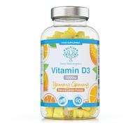 Vitamin D3 Gummies 25µg 1000IU - 60 Natural Lemon Flavour Chewable Yummy Gummies - 2 Month Supply - Made in The UK