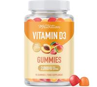 Vitamin D3 Gummies for Adults | 2000 IU (50mcg) Per Serving | Bone Health, Immunity, & Mood Support* | 1000 IU Per Gummy | Vegetarian, Gluten-Free, Third-Party Tested | 90 Gummies (45-Day Supply)