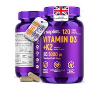 Vitamin D3 K2 1000 IU per Day - 120 Vegan Capsules - 100µg Vitamin K2 ≥ 98% All-Trans MK-7 - High Strength Vitamin D3 - Lab Tested - for Women and Men - Non-GMO, Gluten Free