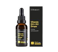 Vitamin D3 + K2 Drops - 1000 IU D3 & 20µg K2VITAL - 1700 Drops, 50mL | K2VITAL MK-7 99.7% All-Trans in MCT Oil - Natural D3, Bones & Immune System - 1 Drop Daily - Zenement