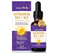 Vitamin D3 K2 Drops 4000iu 5-Month Supply Natural Berry Flavour | Fast Absorbing MCT Oil for Immunity & Bones, High Strength Supplement for Adults & Kids 30ml
