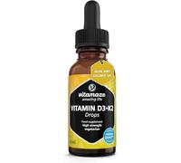 Vitamin D3 + K2 Drops high-dose & Vegetarian, 50ml (1700 Drops), 1000 IU Vitamin D3 + K2, More Than 99.7% All-Trans MK-7, no Unnecessary additives, high bioavailability