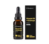 Vitamin D3 + K2 Liquid Drops - 1700 Drops, High Absorption with MCT Oil, Premium Ingredients K2VITAL® and Natural D3 - Zenement